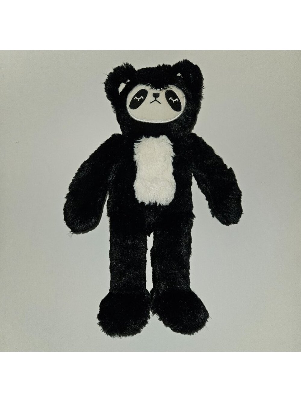 Slumberkins Repair Bear Panda Kin Plush Lovey 13" Stuffed Baby Toy Black White
